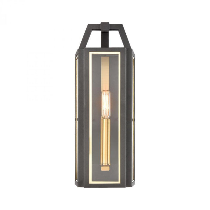 Elk Portico 1 Light Sconce In Charcoal With Clear Model: 46740/1