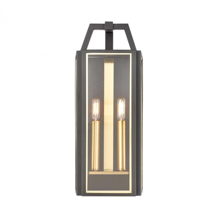 Elk Portico 2 Light Sconce In Charcoal With Clear Model: 46741/2