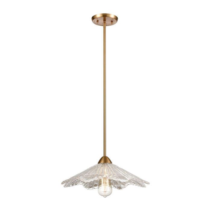 Elk Radiance 1 Light Pendant In Satin Brass With Model: 60166/1