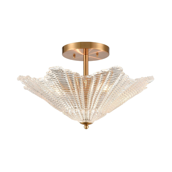 Elk Radiance 4 Light Semi Flush In Satin Brass Model: 60165/4