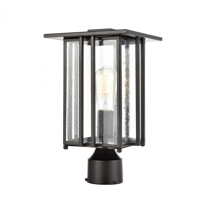 Elk Radnor 1 Light Post Mount In Matte Black With Model: 46694/1