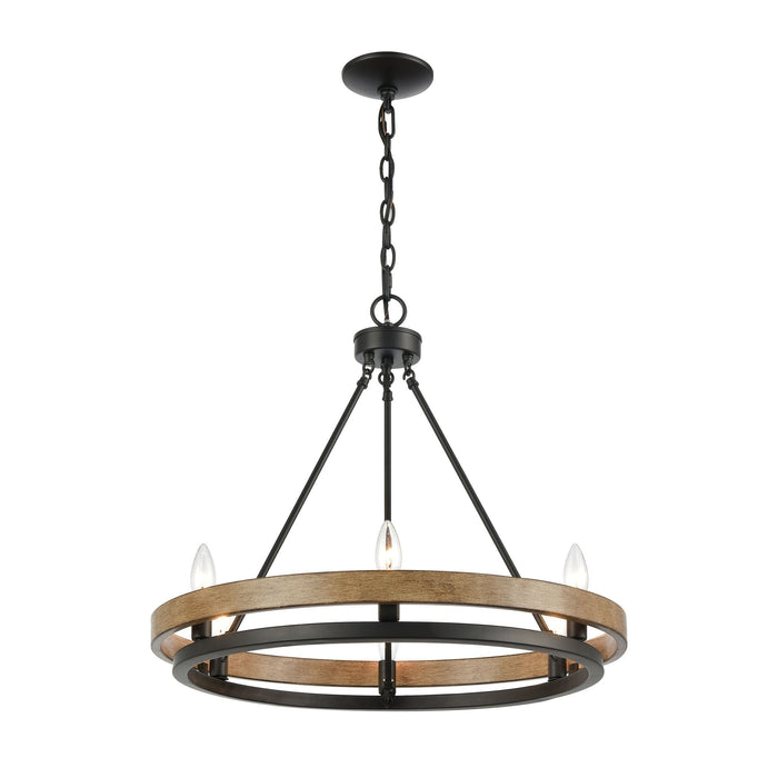 Elk Ramsey 8 Light Chandelier In Matte Black And Model: 75056/6