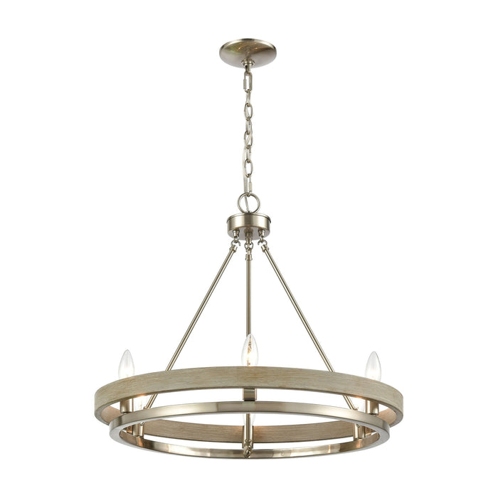 Elk Ramsey 8 Light Chandelier In Satin Nickel And Model: 75066/6