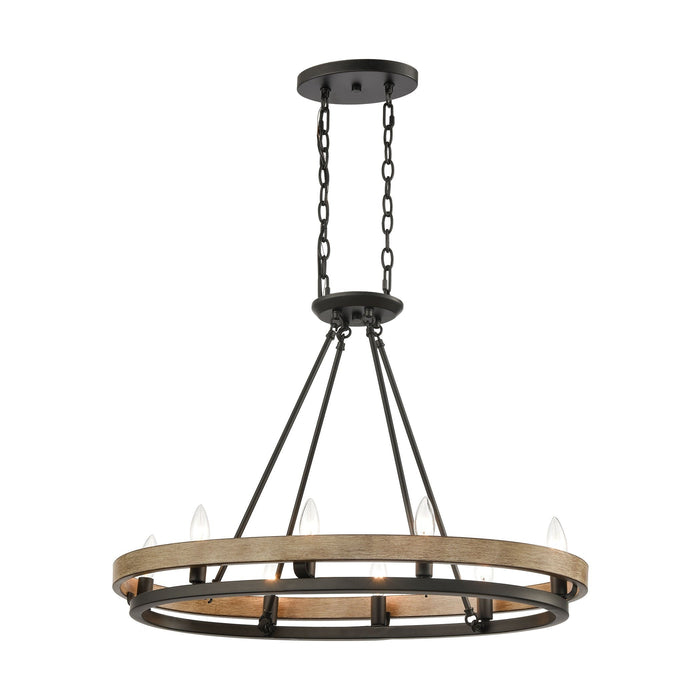 Elk Ramsey 8 Light Island Light In Matte Black Model: 75055/8