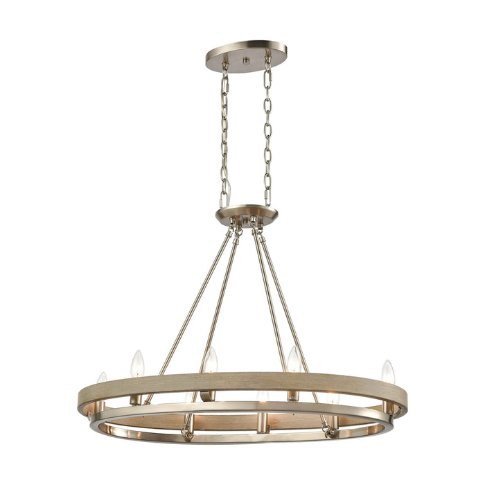 Elk Ramsey 8 Light Island Light In Satin Nickel Model: 75065/8