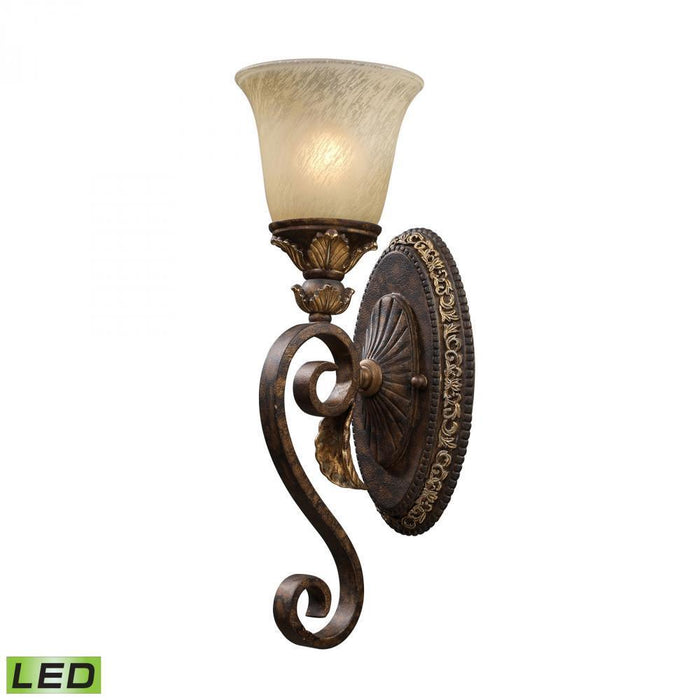 Elk Regency 1 Light Wall Lamp In Burnt Bronze Model: 2150/1-LED