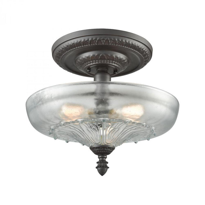 Elk Restoration 3 Light Semi Flush In Oil Rubbed Model: 66395-3