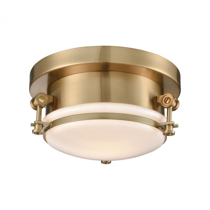 Elk Riley 1 Light Flush Mount In Satin Brass With Model: 16092/1