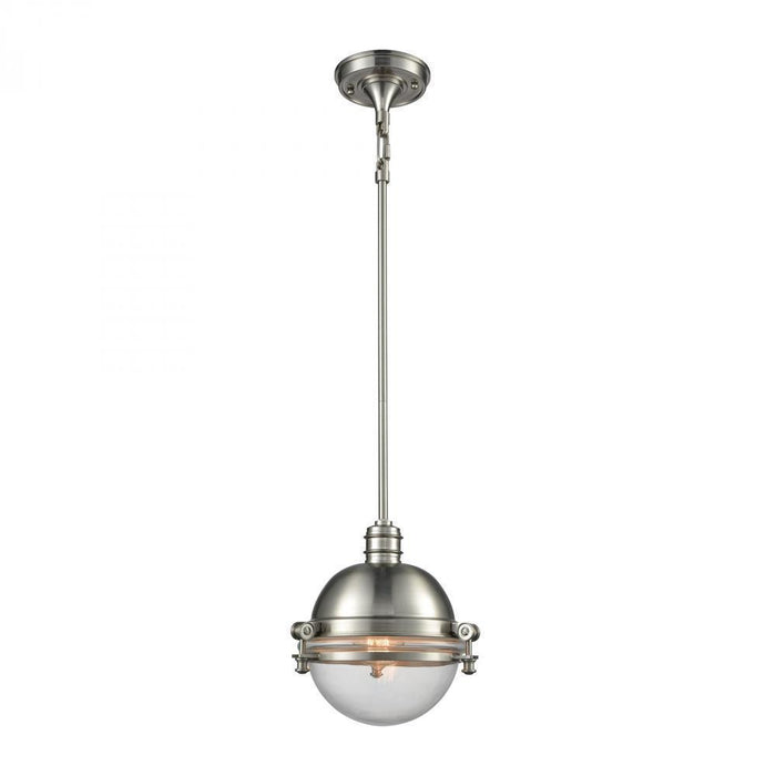 Elk Riley 1 Light Mini Pendant In Satin Nickel Model: 16060/1