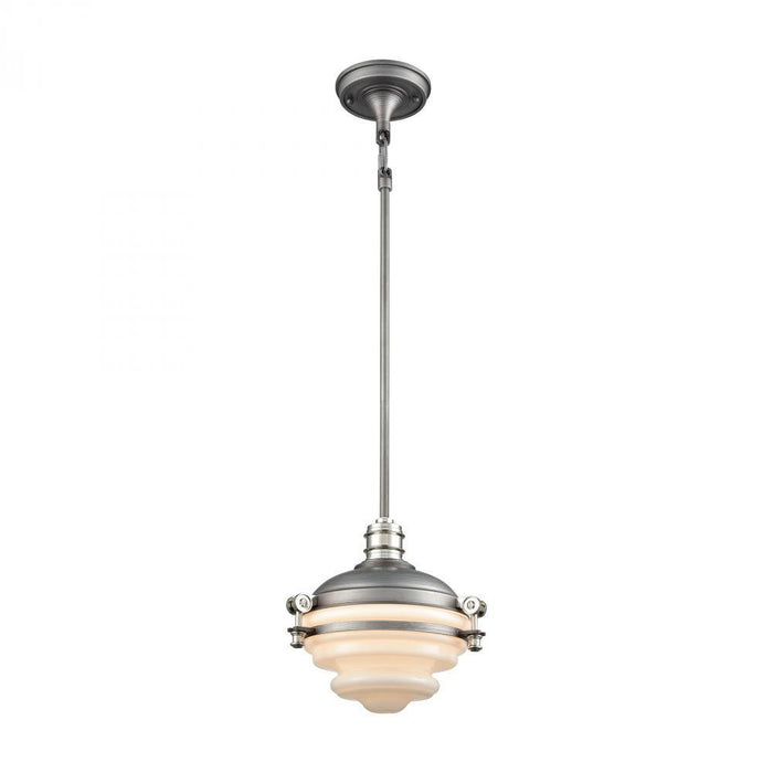 Elk Riley 1 Light Mini Pendant In Weathered Zinc Model: 16106/1