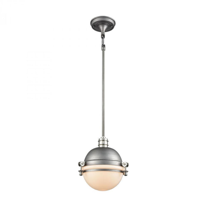 Elk Riley 1 Light Mini Pendant In Weathered Zinc Model: 16107/1