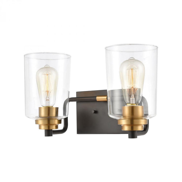 Elk Robins 2 Light Vanity Light In Matte Black Model: 46611/2