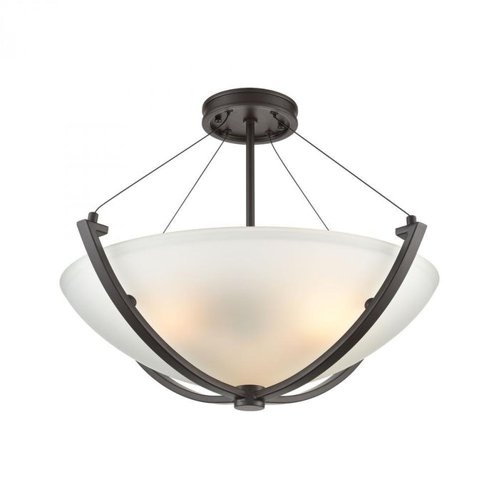 Elk Roebling 3 Light Semi Flush Mount In Oil Model: 55083/3