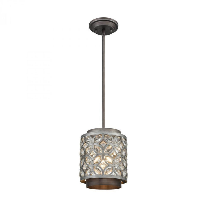 Elk Rosslyn 1 Light Mini Pendant In Weathered Model: 12162/1