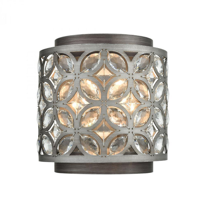 Elk Rosslyn 2 Light Sconce In Weathered Zinc And Model: 12160/2