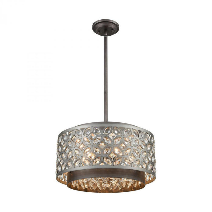 Elk Rosslyn 5 Light Chandlier In Weathered Zinc Model: 12163/5