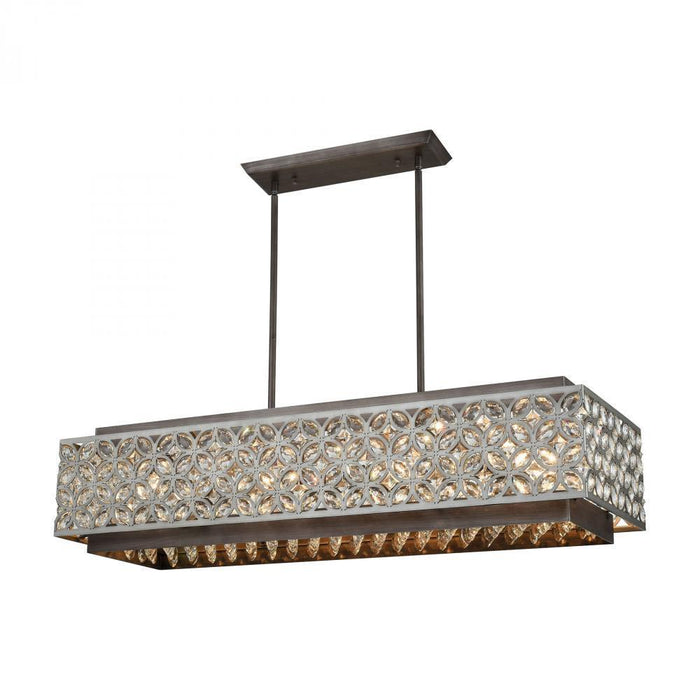 Elk Rosslyn 8 Light Linear Chandelier In Model: 12165/8