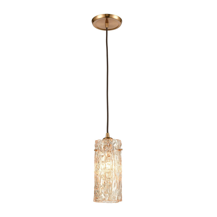 Elk Roubaix 1 Light Mini Pendant In Satin Brass Model: 60235/1