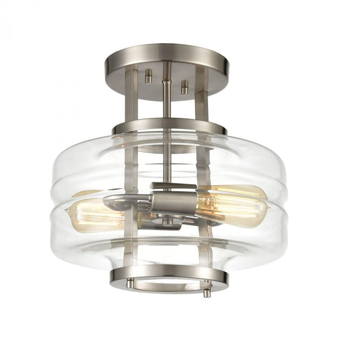 Elk Rover 2 Light Semi Flush Mount In Satin Model: 85282/2