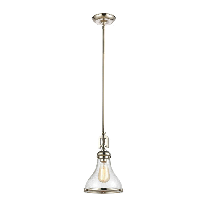 Elk Rutherford 1 Light Mini Pendant In Polished Model: 57380/1