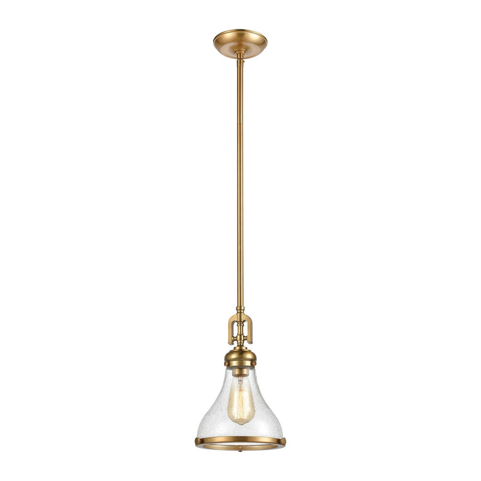 Elk Rutherford 1 Light Mini Pendant In Satin Model: 57370/1