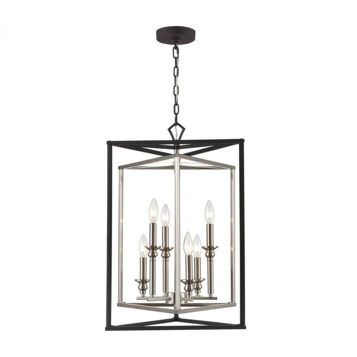 Elk Salinger 6 Light Pendant In Charcoal Model: 12236/6