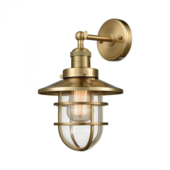 Elk Seaport 1 Light Wall Lamp In Satin Brass With Model: 66386-1