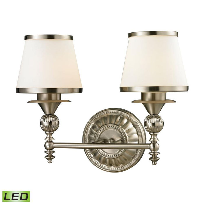 Elk Smithfield 2 Light Vanity Lamp In Brushed Model: 11601/2-LED