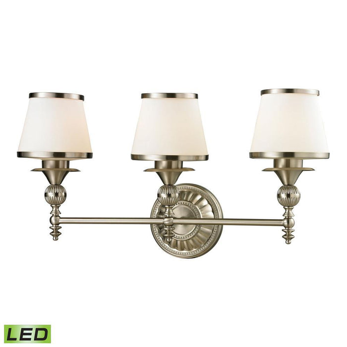 Elk Smithfield 3 Light Vanity Lamp In Brushed Model: 11602/3-LED