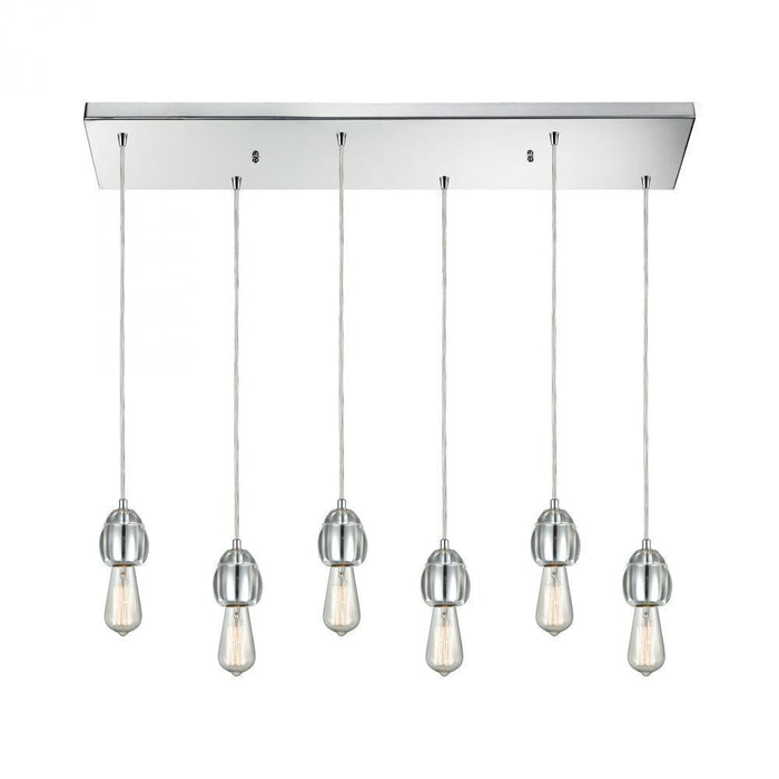 Elk Socketholder 6 Light Rectangular Pendant Model: 32221/6RC