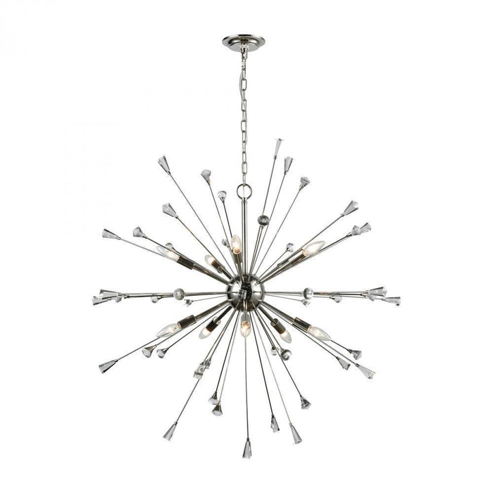 Elk Sprigny 10 Light Chandelier In Polished Model: 33031/10