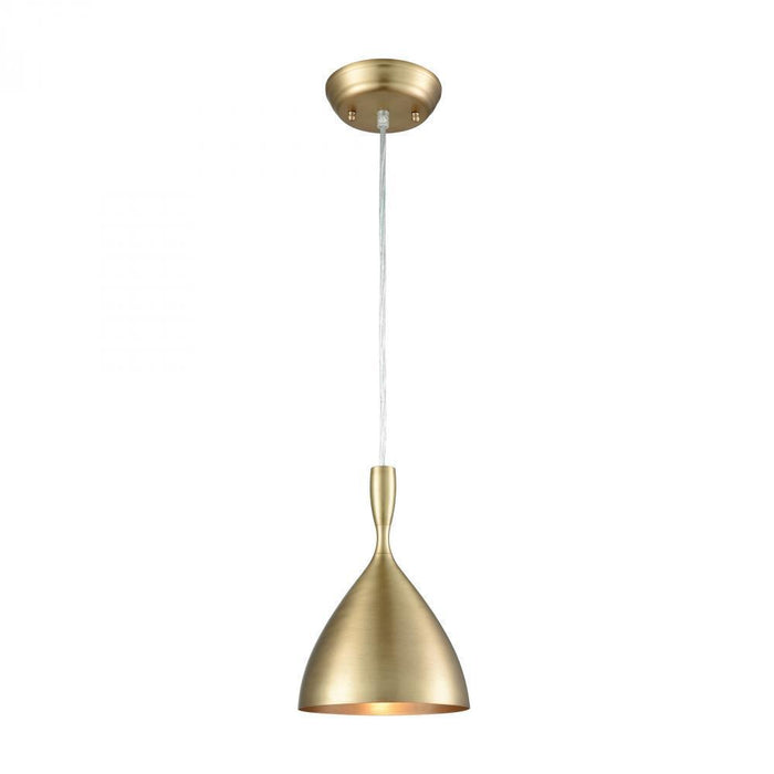 Elk Spun Aluminum 1 Light Mini Pendant In French Model: 17092/1FB