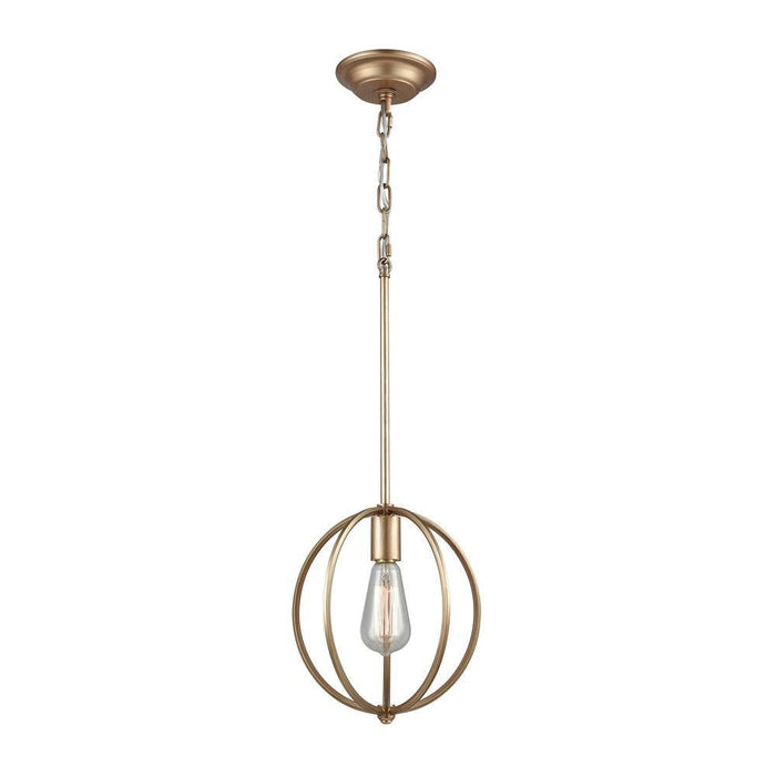 Elk Stanton 1 Light Mini Pendant In Matte Gold Model: 12845/1