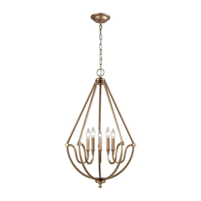 Elk Stanton 5 Light Chandelier In Matte Gold Model: 12842/5