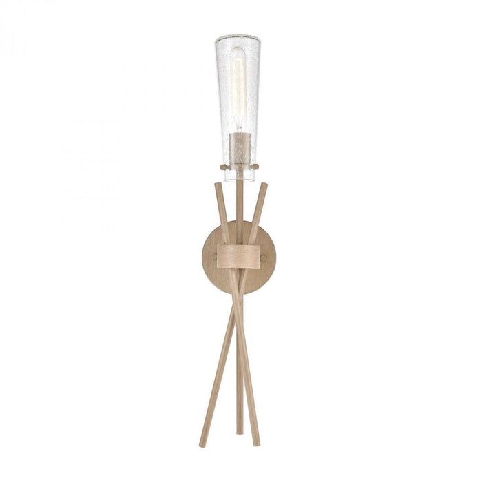 Elk Stix 1 Light Sconce In Light Wood With Seedy Model: 57280/1