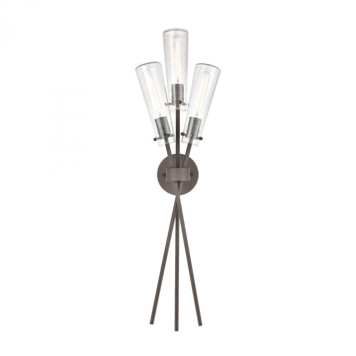 Elk Stix 3 Light Sconce In Bronze Rust With Seedy Model: 57242/3