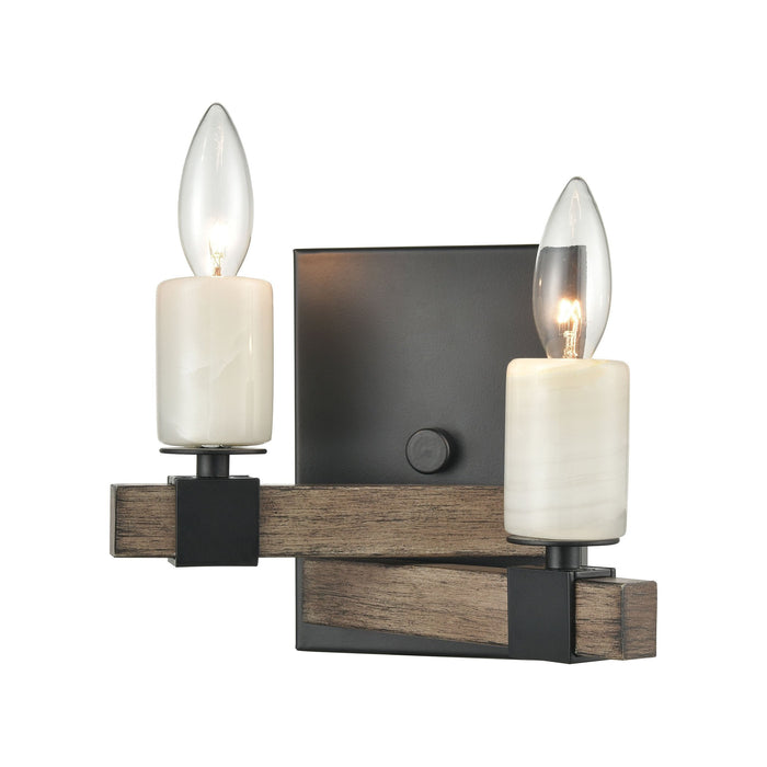 Elk Stone Manor 2 Light Sconce In Aspen And Matte Model: 15461/2