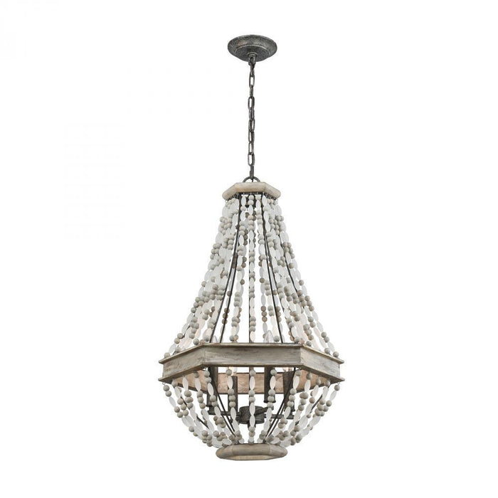 Elk Summerton 4 Light Chandlier In Washed Gray Model: 33193/4