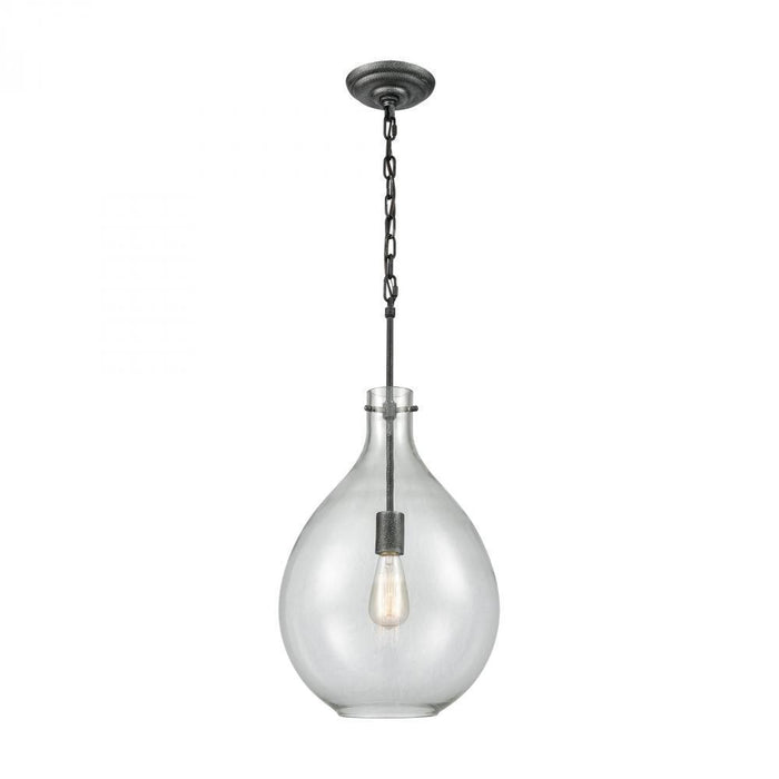 Elk Sunderland 1 Light Mini Pendant In Silvered Model: 56640/1