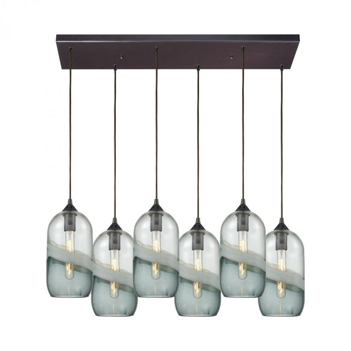 Elk Sutter Creek 6 Light Rectangular Pendant Model: 25102/6RC