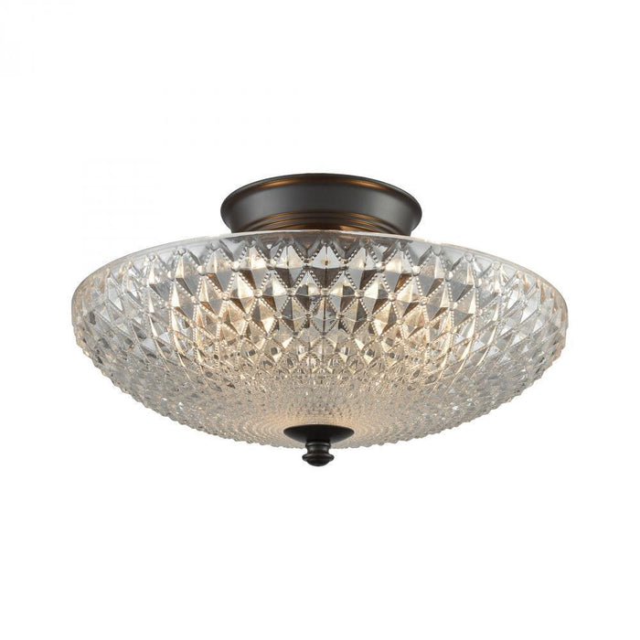 Elk Sweetwater 3 Light Semi Flush In Oil Rubbed Model: 16042/3