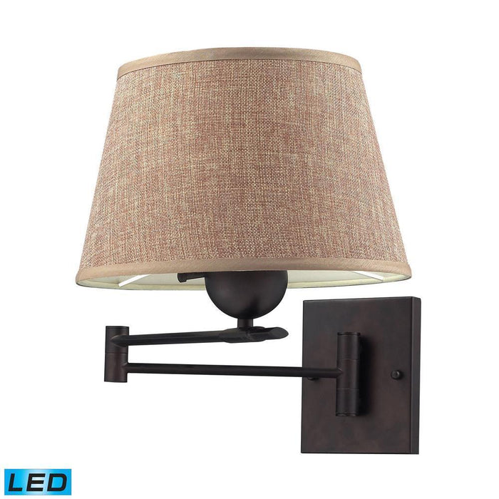 Elk Swingarms 1 Light Swingarm Wall Lamp In Aged Model: 10291/1-LED