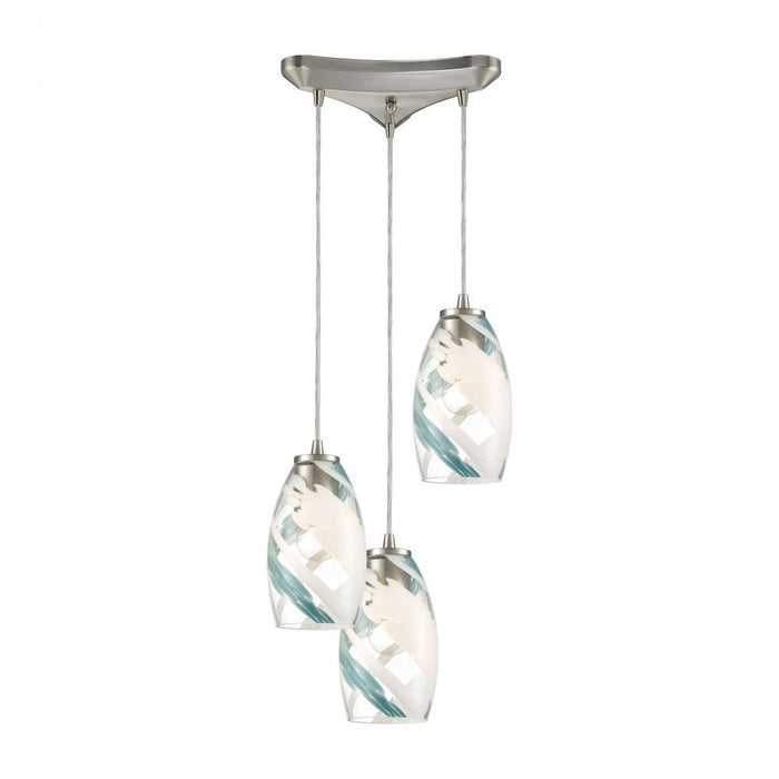 Elk Turbulence 3 Light Triangular Mini Pendant Model: 85211/3