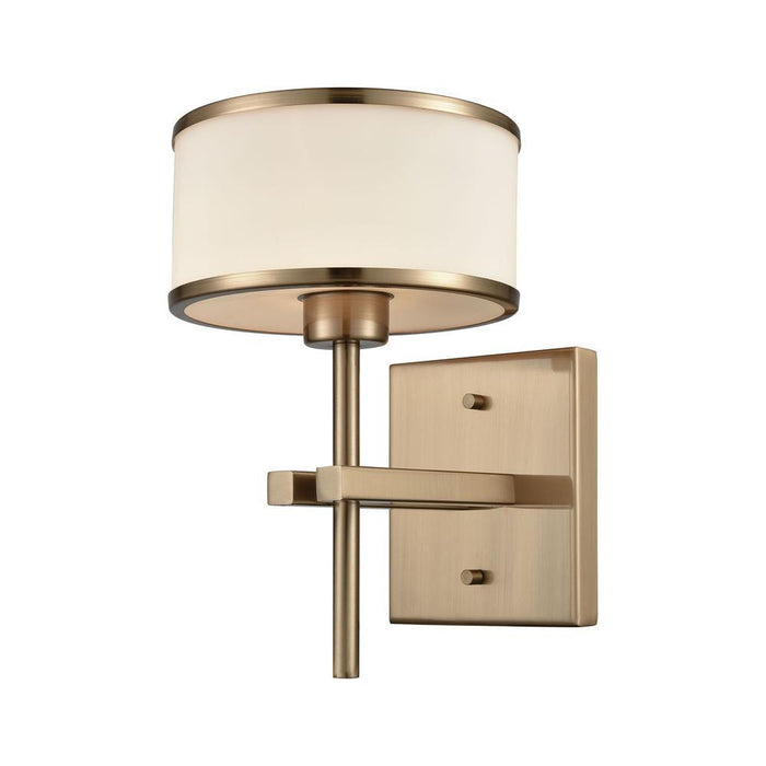 Elk Utica 1 Light Vanity Lamp In Satin Brass With Model: 11615/1