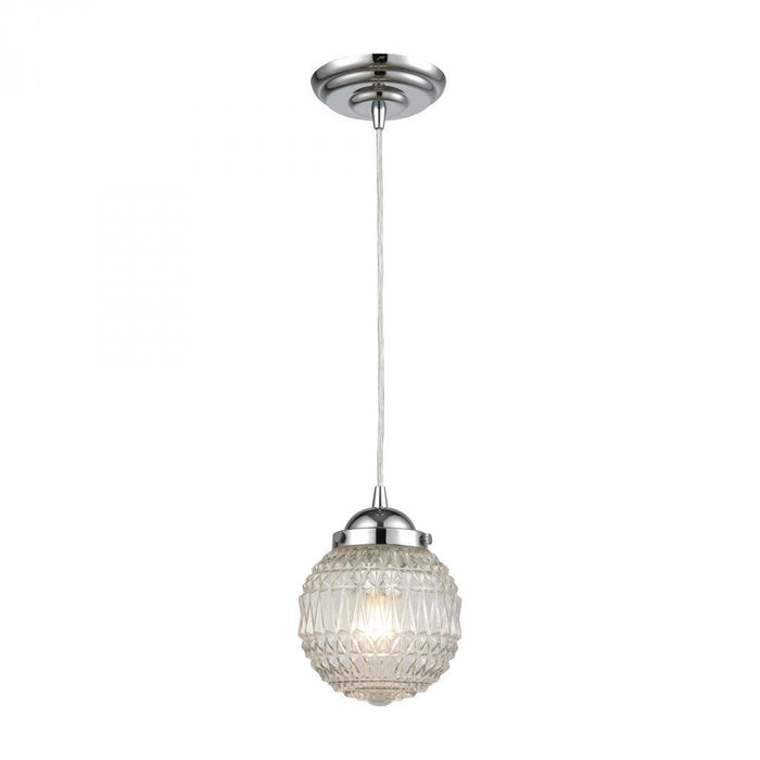 Elk Victoriana 1 Light Mini Pendant In Polished Model: 56591/1