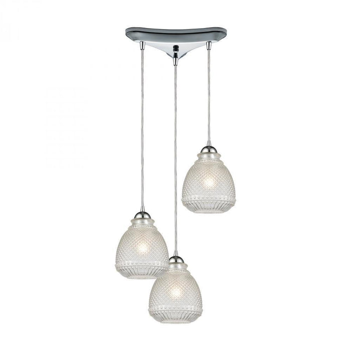 Elk Victoriana 3 Light Triangular Pendant Fixture Model: 56590/3