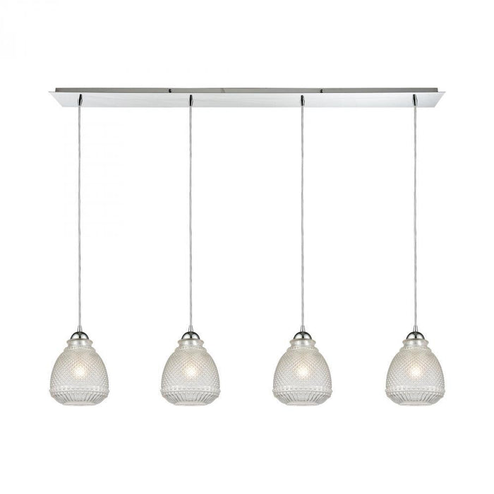 Elk Victoriana 4 Light Linear Pendant Fixture In Model: 56590/4LP