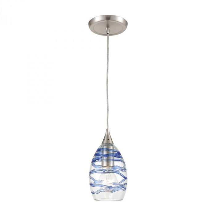 Elk Vines 1 Light Mini Pendant In Satin Nickel Model: 31742/1