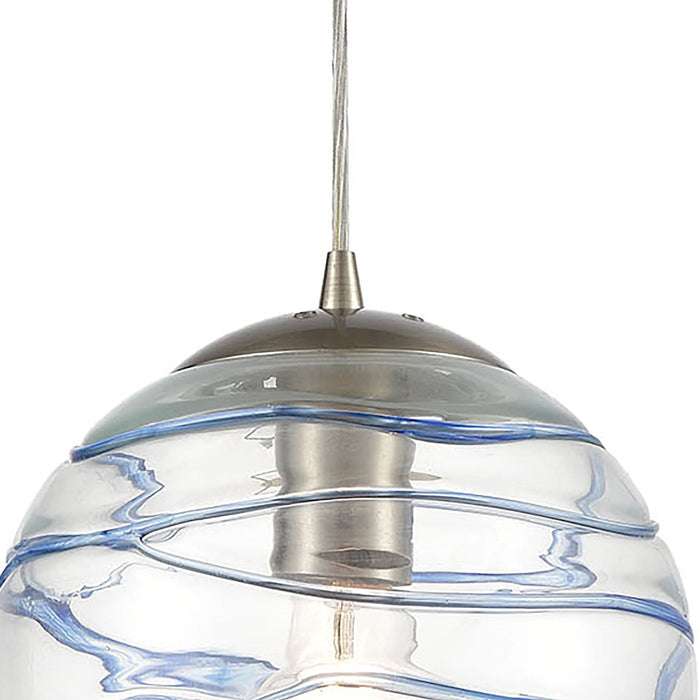 Elk Vines 1 Light Mini Pendant In Satin Nickel Model: 31743/1