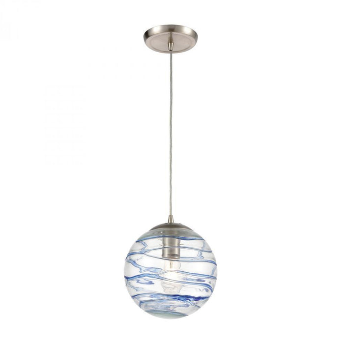 Elk Vines 1 Light Mini Pendant In Satin Nickel Model: 31743/1